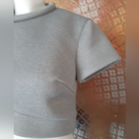 Minty Meets Munt Gray Women's Cropped Top - Picture 9 of 12